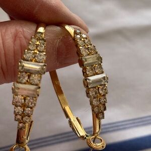 Vintage rhinestone vermeil rhinestone earrings